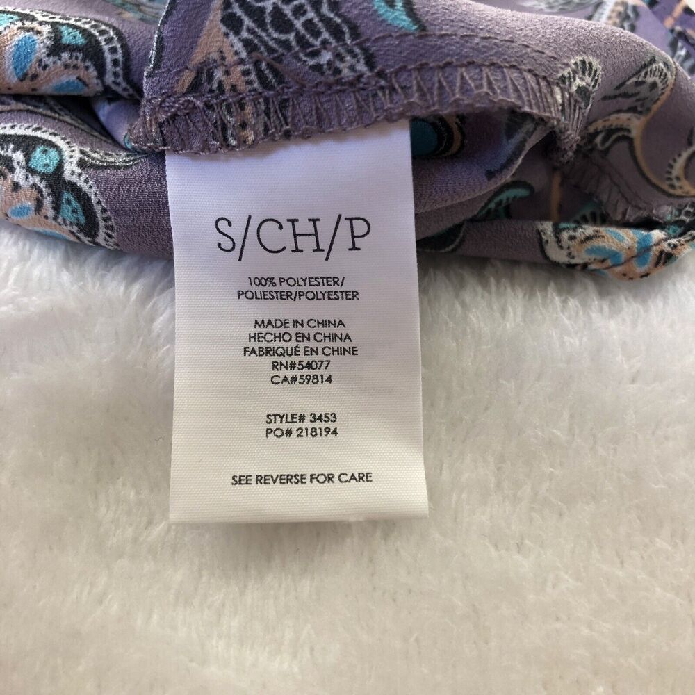 Cabi 3453 Spring Floral Scrollwork S Cami Blouse Top Purple Adjustable Straps - Picture 4 of 7